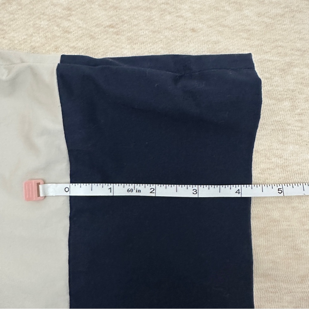 Brook Brothers Women’s Stretch Sleeveless Navy Blue & Cream Cotton Dress Size 2 - Picture 7 of 11